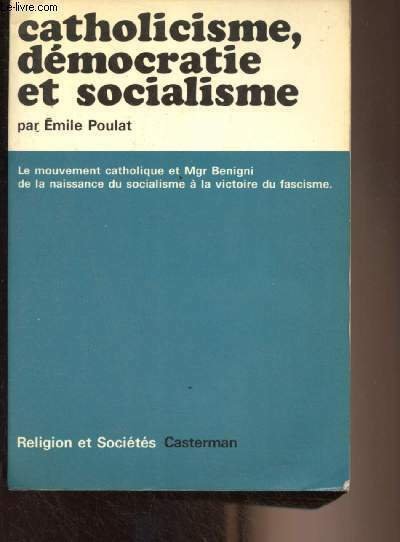 Catholicisme, démocratie et socialisme - "Religion et sociétés"