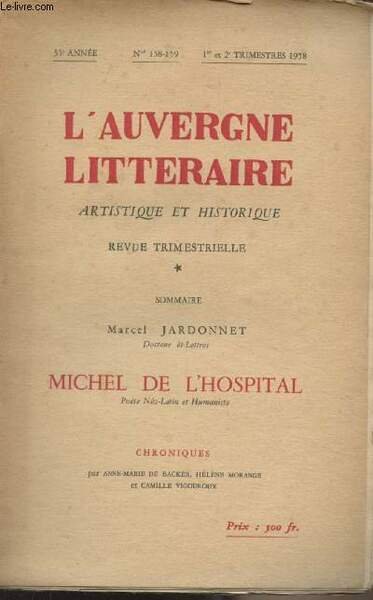 L'Auvergne Littéraire, artistique et historique - 35e année n°158-159 - … | Immagine principale