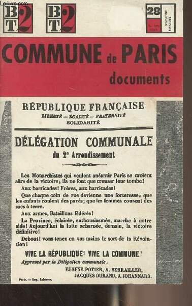 B.T.2 n°28 1er mai 1971 - Commune de Paris, documents | Immagine principale