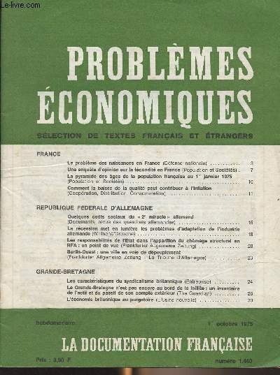 Problèmes économiques, sélection de textes français et étrangers - N°1440 … | Immagine principale