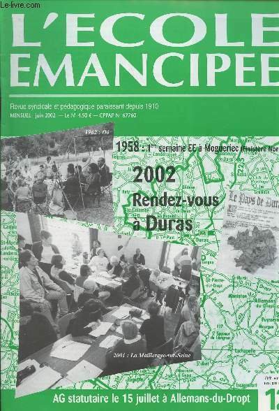 L'école émancipée n°12 - Juin 2002 86e année - Le … | Immagine principale