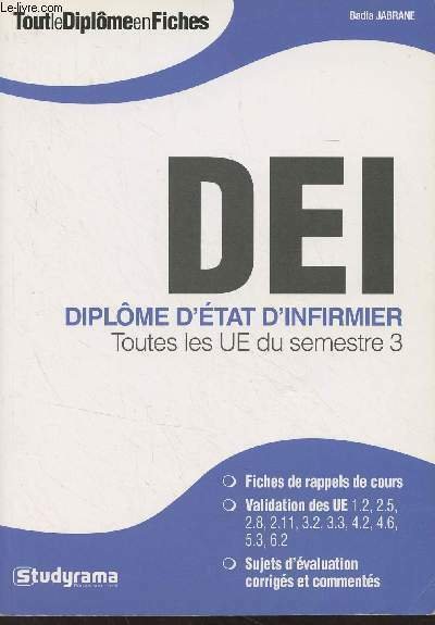 DEI, diplôme d'état d'infirmier - Toutes les UE du semestre …