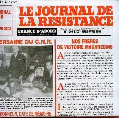 LE JOURNAL DE LA RESISTANCE / N�1206-1207 - MARS-AVRIL 2008.