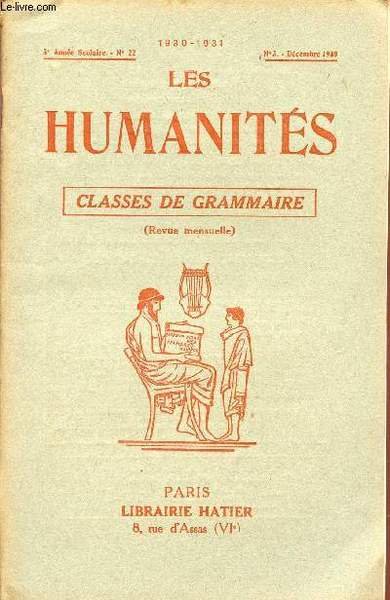 LES HUMANITES / CLASSES DE GRAMMAIRE / 3�me ANNEE SCOLAIRE … | Immagine principale