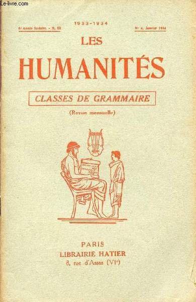 LES HUMANITES / CLASSES DE GRAMMAIRE / 6�me ANNEE SCOLAIRE … | Immagine principale