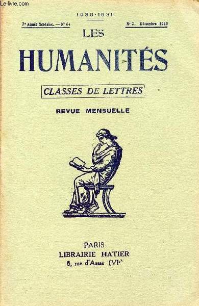 LES HUMANITES / CLASSES DE LETTRES / 7�me ANNEE SCOLAIRE … | Immagine principale