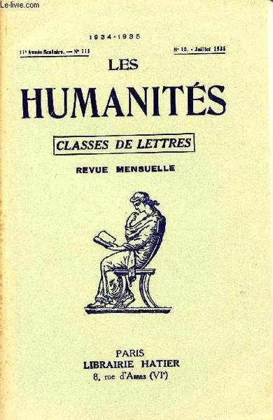LES HUMANITES / CLASSES DE LETTRES / 11�me ANNEE SCOLAIRE … | Immagine principale
