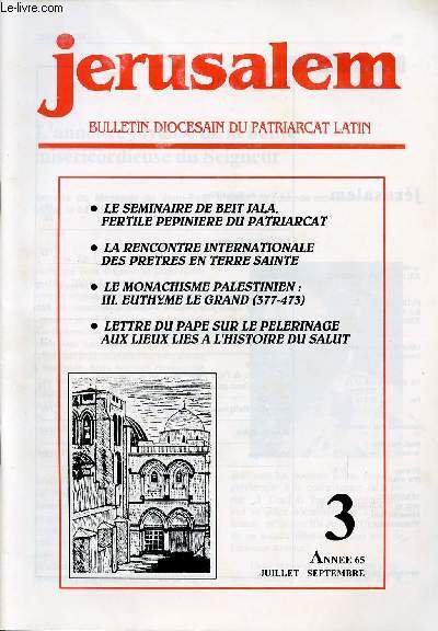 JERUSALEM / BULLETIN DIOCESAIN DU PATRIARCAT LATIN / N�3 - … | Immagine principale