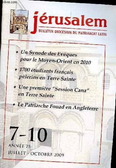 JERUSALEM / BULLETIN DIOCESAIN DU PATRIARCAT LATIN / N� 7 … | Immagine principale