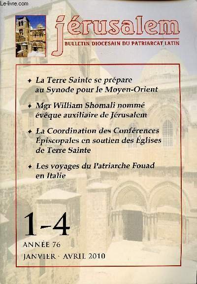 JERUSALEM / BULLETIN DIOCESAIN DU PATRIARCAT LATIN / N�1 - … | Immagine principale