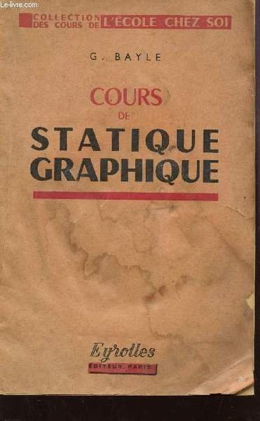 COURS DE STATIQUE GRAPHIQUE / COLLECTION DES COURS DE L'ECOLE …