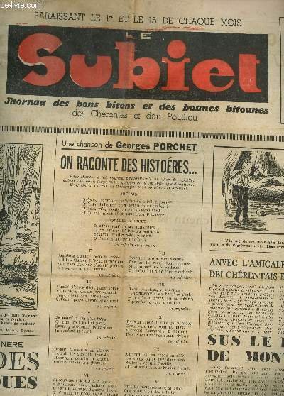 LE SUBIET - JHORNAU DES BONS BITONS ET DES BOUNES …