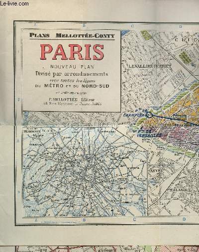 PLANS MELLOTTEE-CONTY : PARIS : METRO - NORD SUD. | Immagine principale