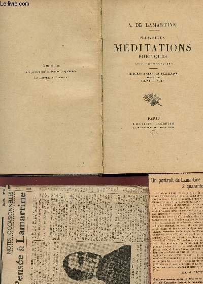 NOUVELLES MEDITATIONS POETIQUES / LE DERNIER CHANT DU PELERINAGE D'HAROLD … | Immagine principale