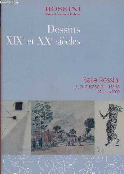 DESSINS : XIXe ET XXe SIECLES - SALLE ROSSINI, 19 … | Immagine principale