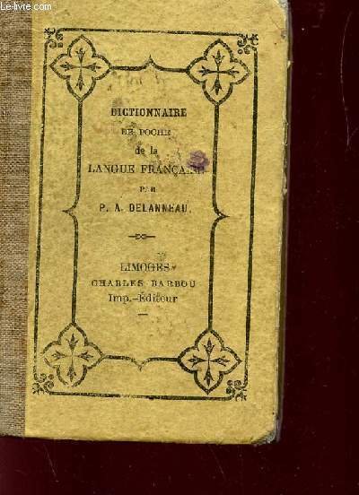 DICTIONNAIRE DE POCHE DE LA LANGUE FRANCAISE. | Immagine principale