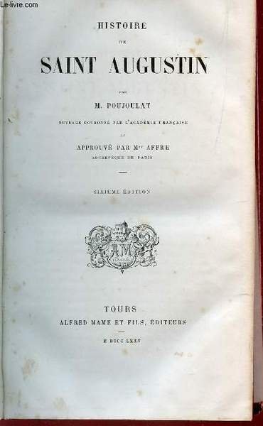 HISTOIRE DE SAINT AUGUSTIN - TOME II / SIXIEME EDITION. | Immagine principale