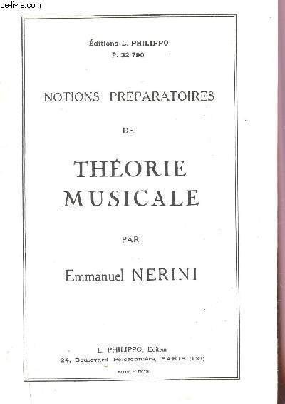 NOTIONS PREPARATOIRES DE THEORIE MUSICALE. | Immagine principale