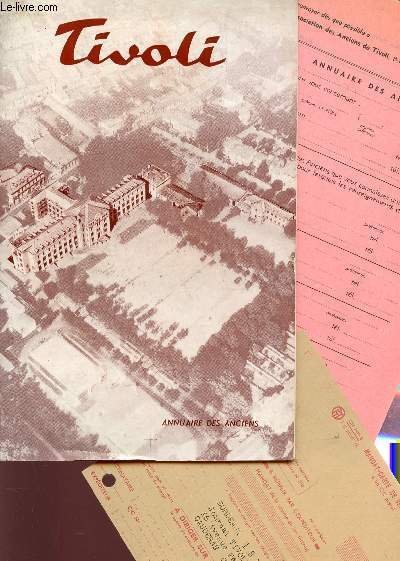 ANNUAIRE DES ANCIENS DE TIVOLI