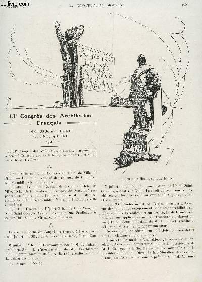 LA CONSTRUCTION MODERNE - N�39 - 26 JUIN 1927 / …