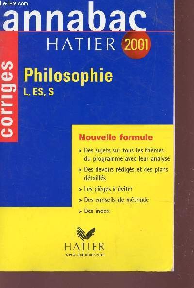 ANNABAC - PHILOSOPHIE - CLASES L, ES, S - CORRIGES …