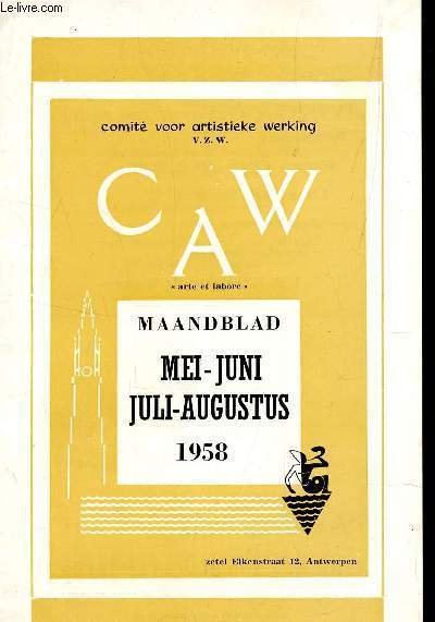 MAANDBLAD - MEI-JUNI JULI-AUGUSTUS - 1958 / PAUL AUSLOOS - … | Immagine principale