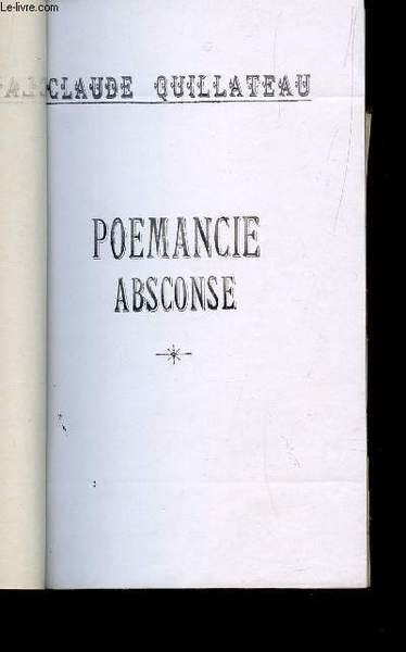 POEMANCIE ABSCONSE.