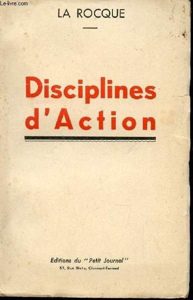 DISCIPLINES D'ACTION.