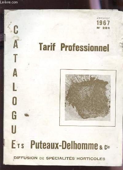 CATAOLOGUE DE TARIF PROFESSIONNEL - JANVIER 1967 - N�281.