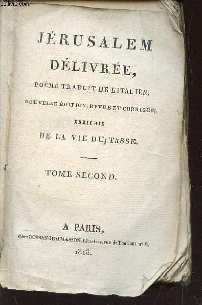 JERUSALEM DELIVREE - TOME SECOND / TRADUIT DE L'ITALIEN - … | Immagine principale