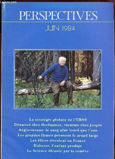 PERSPECTIVES - N��20 - JUIN 1984 / La strat�gie globale de l'URSS - D�sarroi chez Berlinguer, vacarme chez Jospin - Anglo-saxons : le sang plus lourd que l'eau - les grandes firmes prennent le grand large - Elites circulent en France - Haberer ETC.