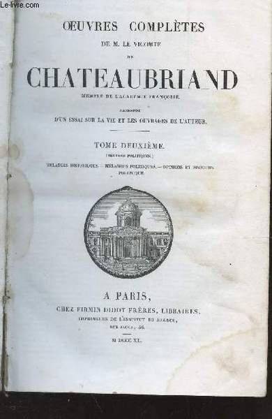 OEUVRES COMPLETES - TOME DEUXIEME - (oeuvres politiques) / Oeuvres … | Immagine principale