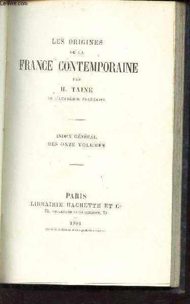 LES ORIGINES DE LA FRANCE CONTEMPORAINE