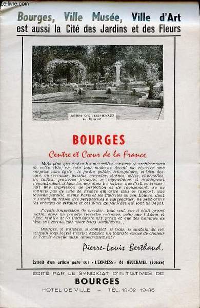 Plaquette d�pliante : Bourges centre et coeur de la France. | Immagine principale