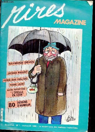 Rires Magazine n�1 mars/avril 1986 - Jacques Mailhot un bon AMX �a d�coiffe - Berthi humeur humour - Pierre Jean Vaillard hilarissimo - Mado Zara l'oreille en coin - a mourir de rire - Pierre Louki - Raymond Devos - Tetsu treize � table etc.