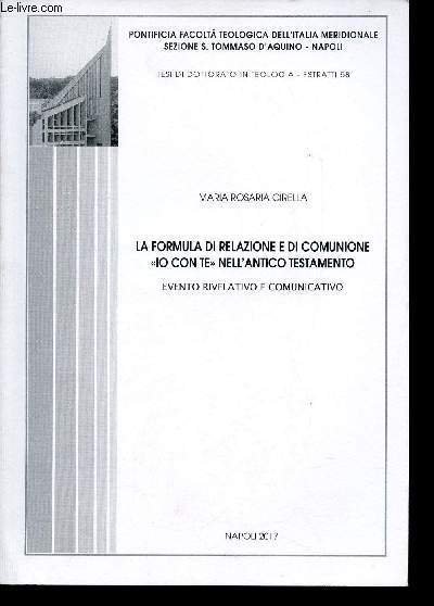La formula di relazione e di comunione "lo con te" …