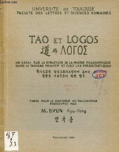 Tao et Logos un essai sur la structure de la …