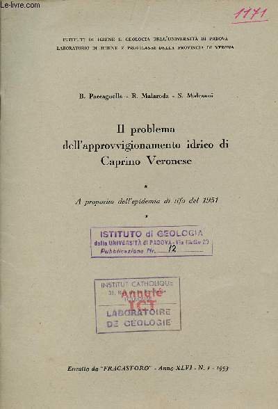Il problema dell'approvvigionamento idrico di Caprino Veronese - A proposito … | Immagine principale
