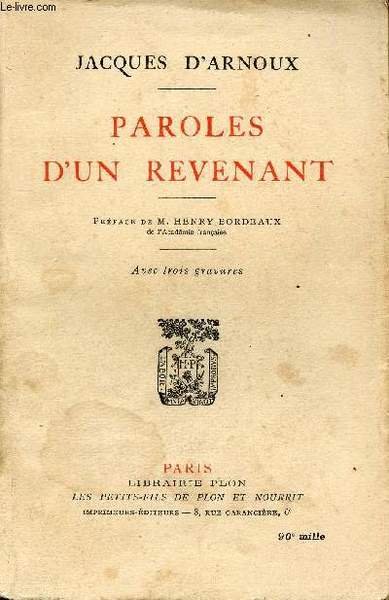 Paroles d'un revenant.