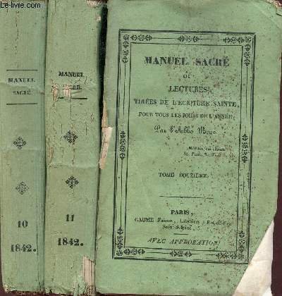 Manuel sacr� ou lectures tir�es de l'�criture sainte pour tous … | Immagine principale