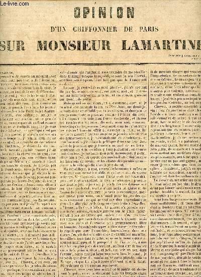 Opinion d'un chiffonnier de Paris sur Monsieur Lamartine - Bureau … | Immagine principale