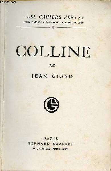 Colline - Collection les Cahiers verts n�8.