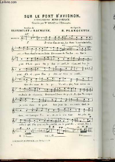 Sur le pont d'Avignon tyrolienne mimi-comique chant�e par Mr Bruet …