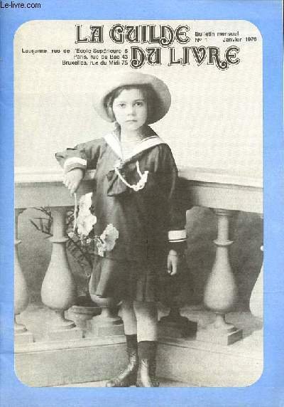 La guilde du livre nÂ°1 janvier 1976 - Tarjei Vesaas palais de glace - les chats vus par Leonor Fini - autour des voix les temps les paroles les chiens - la fleur des fumerolles - joffo et les violons d'anna - beau sang ne peut mentir etc.