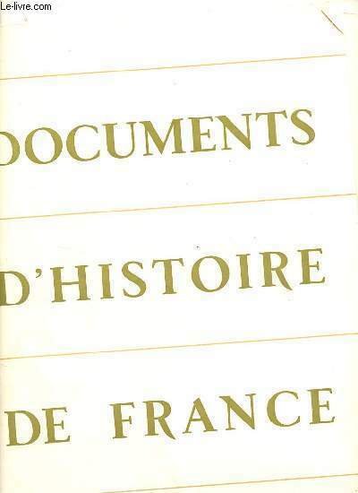 Documents d'histoire de France.