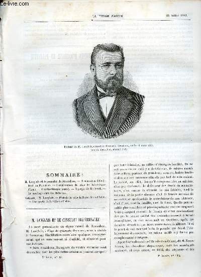 La Terre Sainte n°38 3e série 9e année n°193 15 juillet 1883 - M.Langlais et le consulat de Jérusalem - les moines d'Occident en Palestine l'ordre des prémontrés (suite) - explication du plan de la ville de Saint Jean d'Acre - Constantinople etc.