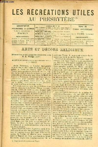 Les récréations utiles au presbytère n°11 - Décoration d'une chapelle … | Immagine principale