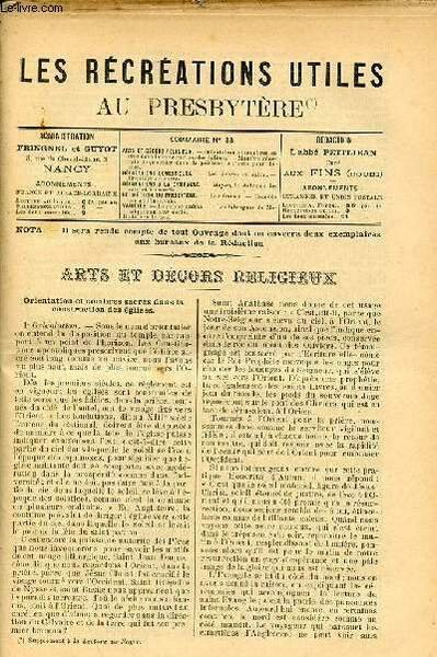 Les récréations utiles au presbytère n°33 - Orientation et nombres … | Immagine principale