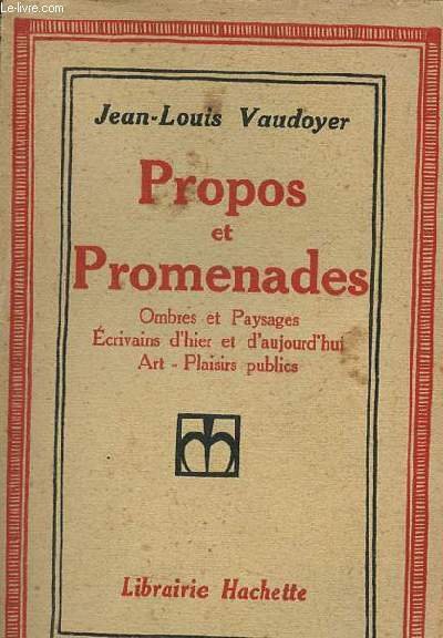 Propos et promenades - Ombres et paysages - écrivains d'hier … | Immagine principale