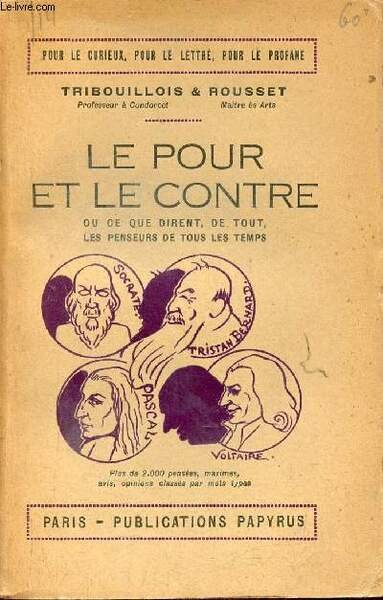 Le pour et le contre ou ce que dirent, de … | Immagine principale